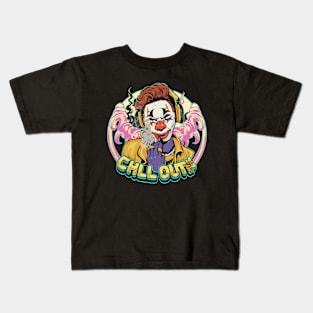 Hip Hop Clown with 3D Text Artwork Kids T-Shirt